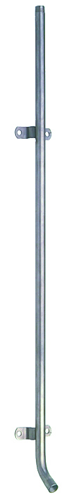 Nippelrohrhalterung, rostfreier Stahl, 100 cm mit zwei Wandhalterungen, 1/2", 30 °