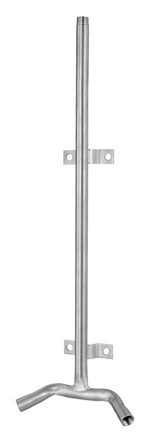 Nippelrohrhalterung,VA, 66 cm mit zwei waag. Abgängen, 30 °
