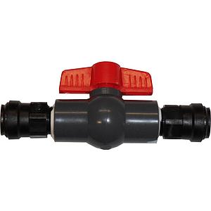 Absperrhahn mit Schmetterlingsgriff  20  mm