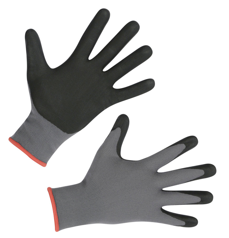 Feinmechanikerhandschuhe Techno grau, Größe 10